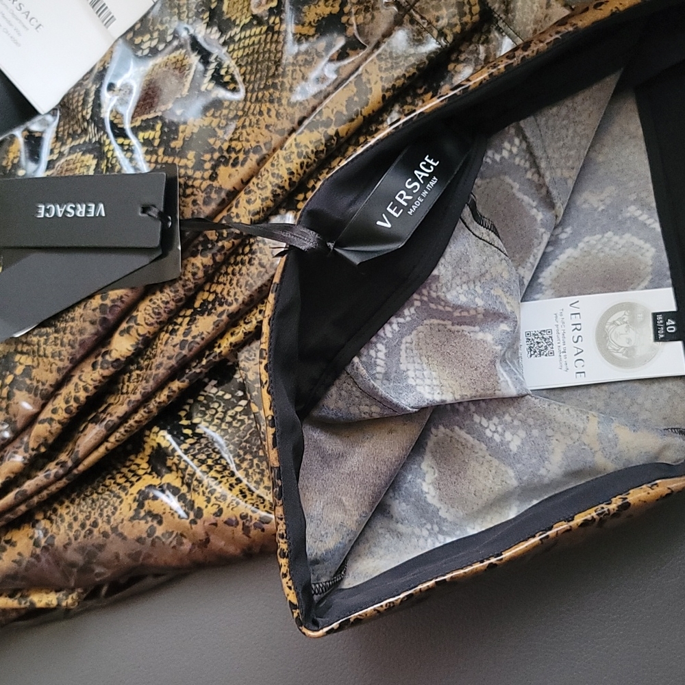 Authentic Versace Leggings Python Print Natural - image 8